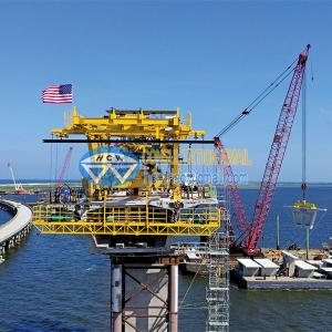 Marc Basnight Bridge in North Carolina, USA,segment erector,bridge construction